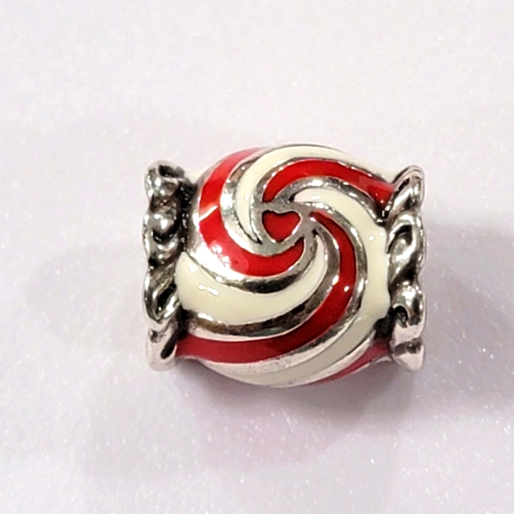 BRIGHTON RETIRED PEPPERMINT SWIRLS SPACER NWOT